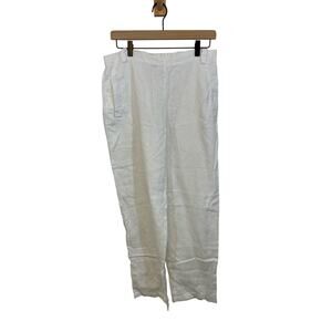 Peck & Peck Linen Wide Leg Coastal Grandma Cowboy Relaxed Pants - Size Medium